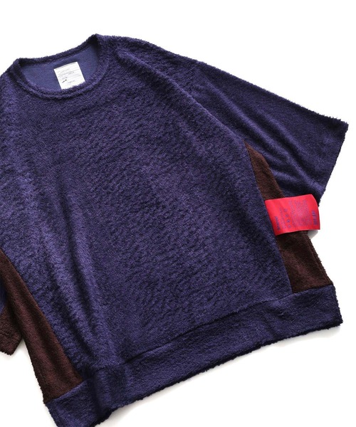 SHAREEF（シャリーフ）の「RAYON PILE 3TONE S/S T（Tシャツ/カットソー・メンズ・ブラック/ネイビー/ブラウン/ターコイズブルー・1/2/3）」の17枚目の写真