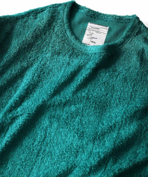 SHAREEF（シャリーフ）の「RAYON PILE 3TONE S/S T（Tシャツ/カットソー・メンズ・ブラック/ネイビー/ブラウン/ターコイズブルー・1/2/3）」の18枚目の写真