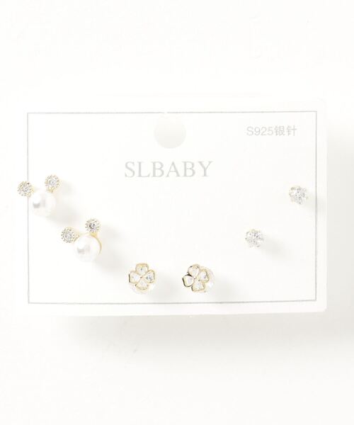 TABI PAL(タビパル)の「ポスト925シルバ-*ピアス 3点セット(ピアス(両耳用)・レディース・A/B/C/D/E/F/G/H/I/J/K/L/M/N/O/P/Q/R/S/T/U/V/X/W/Y/その他2/その他3/その他4/その他/その他5/その他1/その他21/その他22/その他9/その他10/その他11/その他20/その他12/その他13/その他6/その他7/その他8/その他14/その他15/その他16/その他17/その他18/その他19/その他23/その他24/その他25/その他26/その他27/その他28/その他29/その他30・FREE)」の5枚目の写真