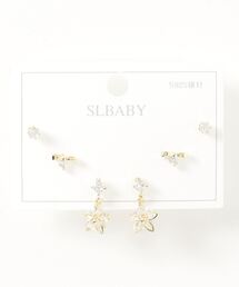 ポスト925シルバ-＊ピアス 3点セット