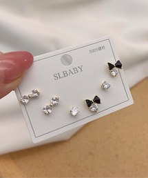 ポスト925シルバ-*ピアス 3点セット