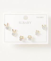 ポスト925シルバ-＊ピアス 3点セット