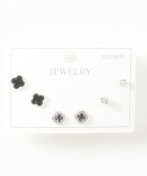ポスト925シルバ-*ピアス 3点セット