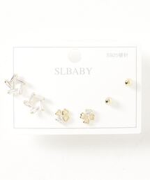 ポスト925シルバ-*ピアス 3点セット