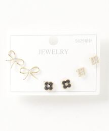 ポスト925シルバ-＊ピアス 3点セット