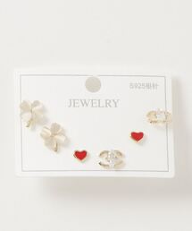ポスト925シルバ-＊ピアス 3点セット