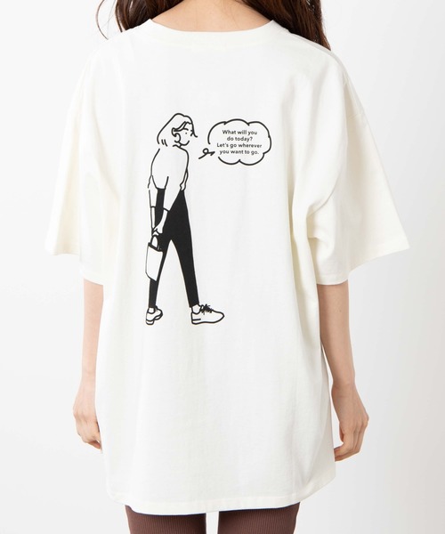 WEGO(ウィゴー)の「WEGO/girlラインアートTシャツ(Tシャツ/カットソー・レディース・ホワイト/ホワイト系その他・FREE)」の15枚目の写真