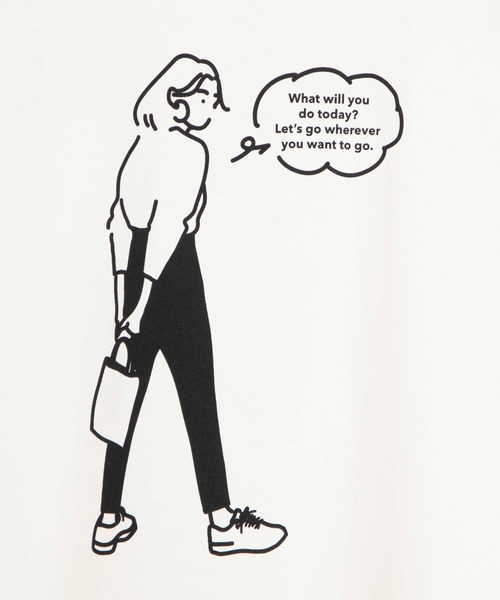 WEGO(ウィゴー)の「WEGO/girlラインアートTシャツ(Tシャツ/カットソー・レディース・ホワイト/ホワイト系その他・FREE)」の11枚目の写真