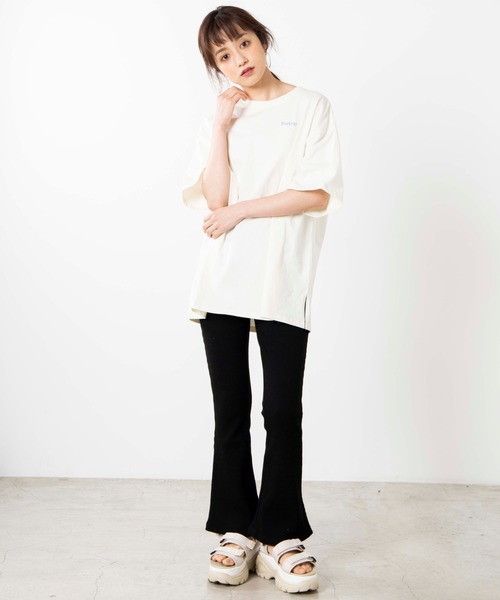 WEGO（ウィゴー）の「WEGO/フレアリブパンツ（スラックス・レディース・ブラック/ブラウン・FREE）」の11枚目の写真