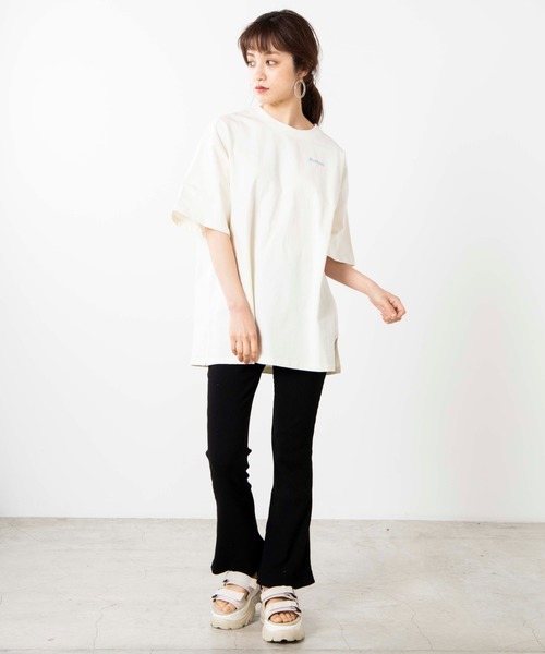 WEGO（ウィゴー）の「WEGO/フレアリブパンツ（スラックス・レディース・ブラック/ブラウン・FREE）」の7枚目の写真