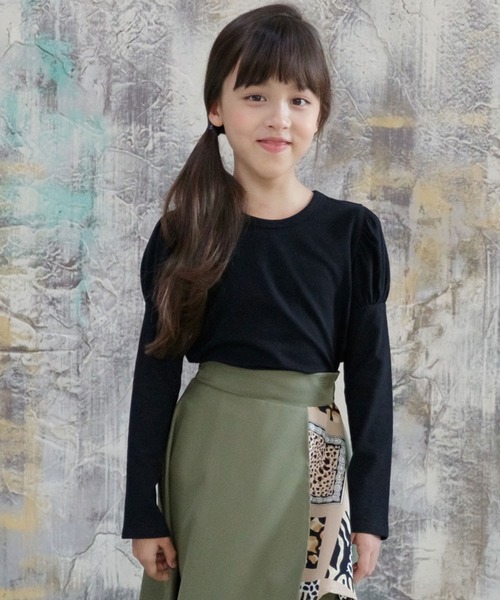 Bee des Bee（ビーデスビー）の「バックリボントップス（シャツ/ブラウス・キッズ・ブラウン/チャコール/バイオレット/ブラック・110cm/100cm/120cm/130cm/140cm/150cm）」の2枚目の写真