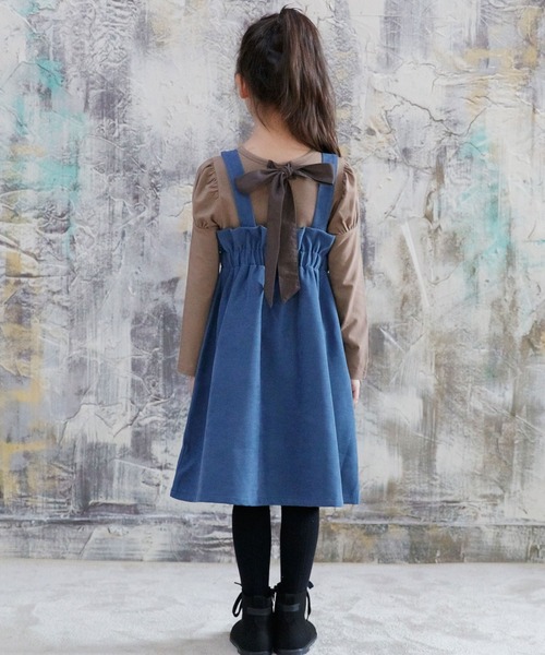 Bee des Bee（ビーデスビー）の「バックリボントップス（シャツ/ブラウス・キッズ・ブラウン/チャコール/バイオレット/ブラック・110cm/100cm/120cm/130cm/140cm/150cm）」の6枚目の写真