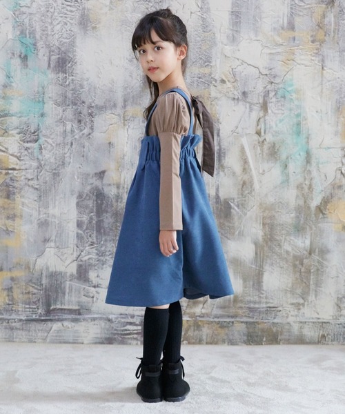 Bee des Bee（ビーデスビー）の「バックリボントップス（シャツ/ブラウス・キッズ・ブラウン/チャコール/バイオレット/ブラック・110cm/100cm/120cm/130cm/140cm/150cm）」の7枚目の写真