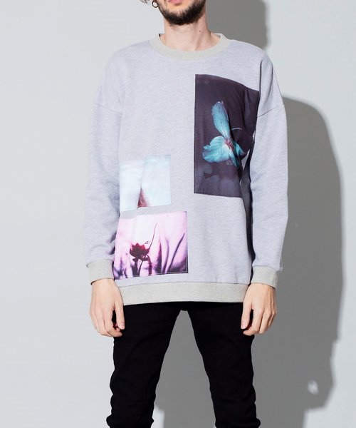 NO ID.(ノーアイディ)の「【NO ID.】Clip Art Big Pullover / クリップ アート ビッグ プルオーバー(Tシャツ/カットソー・メンズ・ブルーグリーン/グレー/ブラック・ONE SIZE)」の4枚目の写真