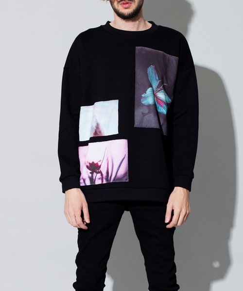 NO ID.(ノーアイディ)の「【NO ID.】Clip Art Big Pullover / クリップ アート ビッグ プルオーバー(Tシャツ/カットソー・メンズ・ブルーグリーン/グレー/ブラック・ONE SIZE)」の5枚目の写真
