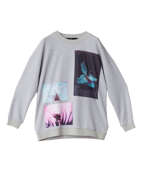 NO ID.(ノーアイディ)の「【NO ID.】Clip Art Big Pullover / クリップ アート ビッグ プルオーバー(Tシャツ/カットソー・メンズ・ブルーグリーン/グレー/ブラック・ONE SIZE)」の6枚目の写真