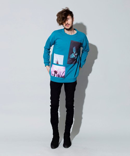 NO ID.(ノーアイディ)の「【NO ID.】Clip Art Big Pullover / クリップ アート ビッグ プルオーバー(Tシャツ/カットソー・メンズ・ブルーグリーン/グレー/ブラック・ONE SIZE)」の9枚目の写真