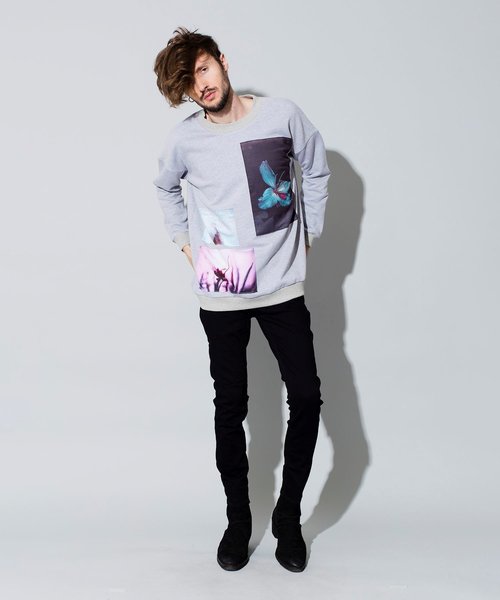 NO ID.(ノーアイディ)の「【NO ID.】Clip Art Big Pullover / クリップ アート ビッグ プルオーバー(Tシャツ/カットソー・メンズ・ブルーグリーン/グレー/ブラック・ONE SIZE)」の10枚目の写真