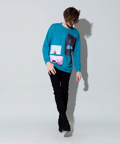 NO ID.(ノーアイディ)の「【NO ID.】Clip Art Big Pullover / クリップ アート ビッグ プルオーバー(Tシャツ/カットソー・メンズ・ブルーグリーン/グレー/ブラック・ONE SIZE)」の12枚目の写真
