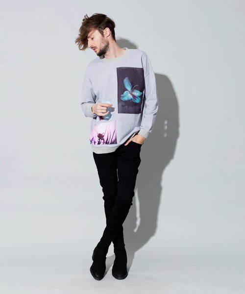 NO ID.(ノーアイディ)の「【NO ID.】Clip Art Big Pullover / クリップ アート ビッグ プルオーバー(Tシャツ/カットソー・メンズ・ブルーグリーン/グレー/ブラック・ONE SIZE)」の13枚目の写真