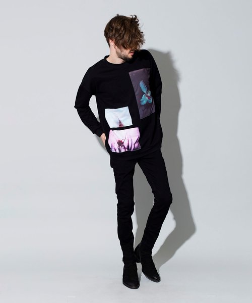 NO ID.(ノーアイディ)の「【NO ID.】Clip Art Big Pullover / クリップ アート ビッグ プルオーバー(Tシャツ/カットソー・メンズ・ブルーグリーン/グレー/ブラック・ONE SIZE)」の14枚目の写真