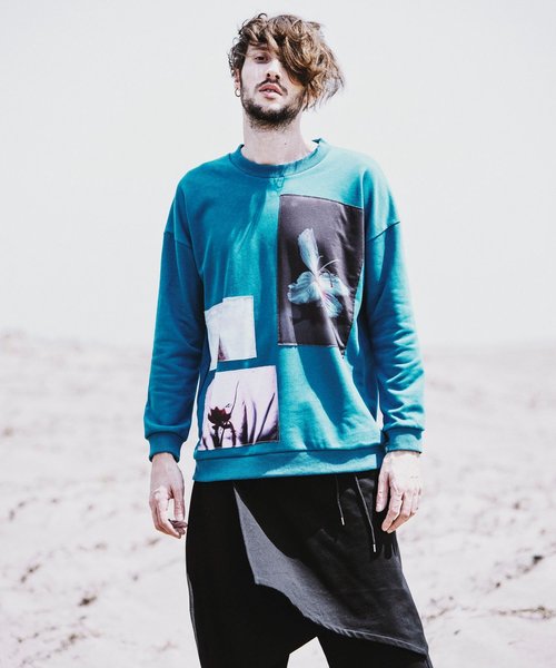 NO ID.(ノーアイディ)の「【NO ID.】Clip Art Big Pullover / クリップ アート ビッグ プルオーバー(Tシャツ/カットソー・メンズ・ブルーグリーン/グレー/ブラック・ONE SIZE)」の15枚目の写真
