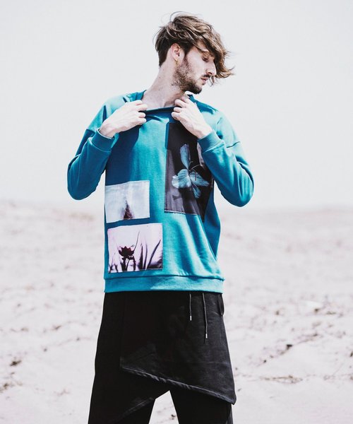 NO ID.(ノーアイディ)の「【NO ID.】Clip Art Big Pullover / クリップ アート ビッグ プルオーバー(Tシャツ/カットソー・メンズ・ブルーグリーン/グレー/ブラック・ONE SIZE)」の16枚目の写真