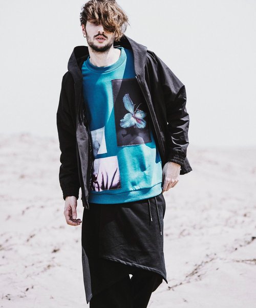 NO ID.(ノーアイディ)の「【NO ID.】Clip Art Big Pullover / クリップ アート ビッグ プルオーバー(Tシャツ/カットソー・メンズ・ブルーグリーン/グレー/ブラック・ONE SIZE)」の17枚目の写真