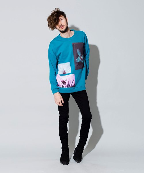 NO ID.(ノーアイディ)の「【NO ID.】Clip Art Big Pullover / クリップ アート ビッグ プルオーバー(Tシャツ/カットソー・メンズ・ブルーグリーン/グレー/ブラック・ONE SIZE)」の21枚目の写真
