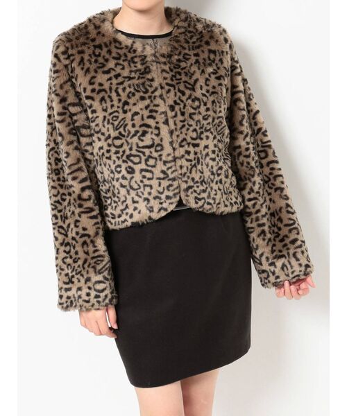 RESEXXY（リゼクシー）の「レオパード柄ブルゾン（ブルゾン・レディース・ブラック/ブラウン・FREE）」の4枚目の写真