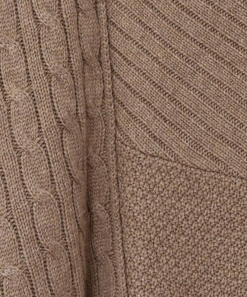 coen（コーエン）の「切り替えパターンワイドニット（ニット/セーター・レディース・オフホワイト/ベージュ・FREE）」の5枚目の写真