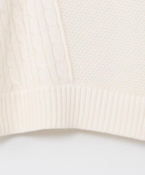 coen（コーエン）の「切り替えパターンワイドニット（ニット/セーター・レディース・オフホワイト/ベージュ・FREE）」の13枚目の写真
