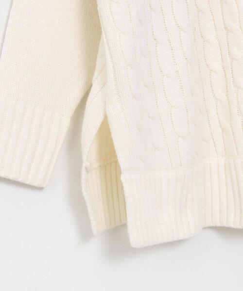 coen（コーエン）の「切り替えパターンワイドニット（ニット/セーター・レディース・オフホワイト/ベージュ・FREE）」の12枚目の写真