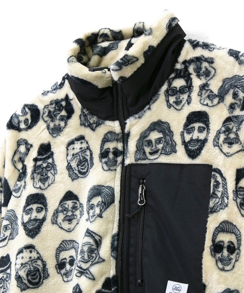 gym master（ジムマスター）の「gym master/ジムマスター　ハッピーペイントボアスタンドJKT（その他アウター・メンズ・ブラック/ホワイト・MEDIUM/LARGE）」の3枚目の写真