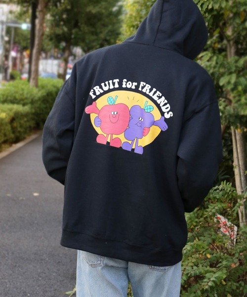 FRUIT OF THE LOOM(フルーツオブザルーム)の「FTL×Danwoodgerプリントパーカー / コラボ / スウェット / 長袖 / プリント / カジュアル / ユニセックス(パーカー・メンズ・ホワイト/ブラック・S/M/L/XL)」の5枚目の写真