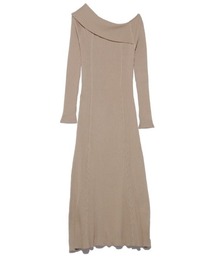 FRAY I.D（フレイアイディー）の「アシメリブニットワンピース