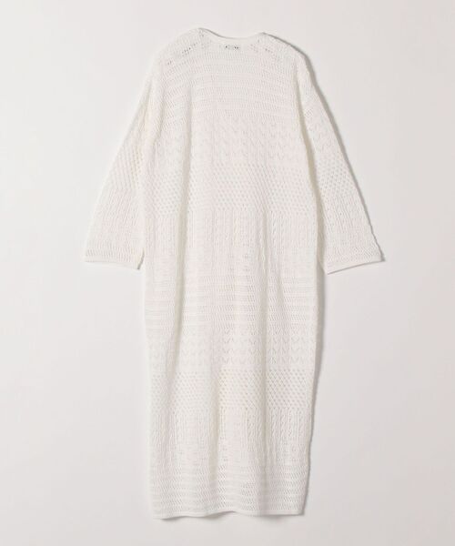 SHIPS any(シップス エニィ)の「SHIPS any: クロシェ ニット ロング カーディガン◇(カーディガン/ボレロ・レディース・ネイビー/オフホワイト・ONE SIZE)」の3枚目の写真