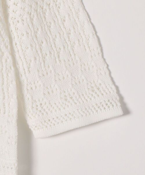 SHIPS any(シップス エニィ)の「SHIPS any: クロシェ ニット ロング カーディガン◇(カーディガン/ボレロ・レディース・ネイビー/オフホワイト・ONE SIZE)」の5枚目の写真