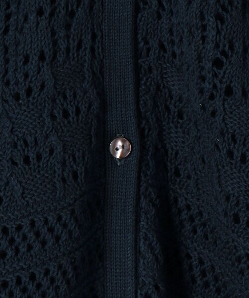 SHIPS any(シップス エニィ)の「SHIPS any: クロシェ ニット ロング カーディガン◇(カーディガン/ボレロ・レディース・ネイビー/オフホワイト・ONE SIZE)」の10枚目の写真