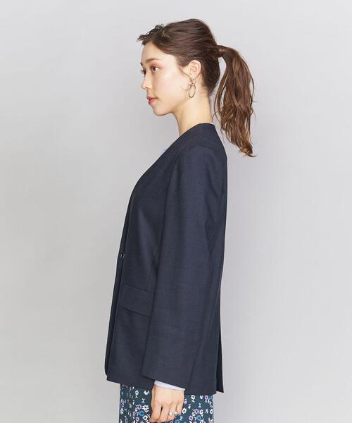 ビューティーアンドユース　ツイルカラーレスジャケット　ネイビー　ゆったり　美品 楽天市場】【SALE／70%OFF】ツイル カラーレス ジャケット