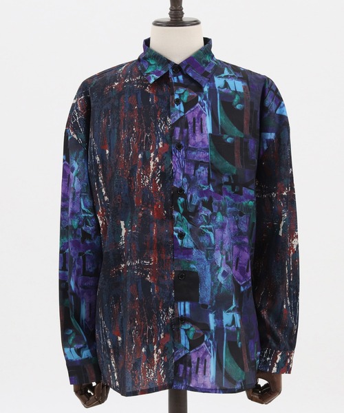 CAMBIO(カンビオ)の「ms4612-Crazy Pattern Polyester Long Sleeve Shirts シャツ(シャツ/ブラウス・メンズ・カラフル・M/L)」の6枚目の写真