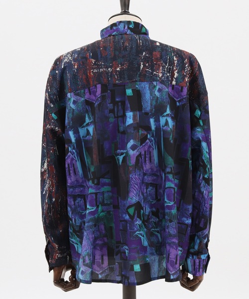 CAMBIO(カンビオ)の「ms4612-Crazy Pattern Polyester Long Sleeve Shirts シャツ(シャツ/ブラウス・メンズ・カラフル・M/L)」の7枚目の写真