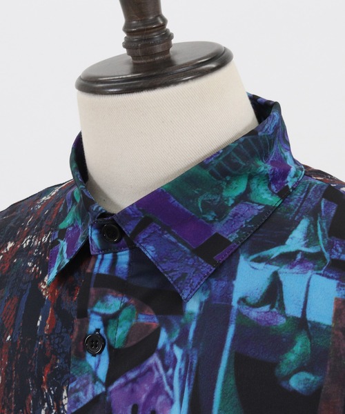 CAMBIO(カンビオ)の「ms4612-Crazy Pattern Polyester Long Sleeve Shirts シャツ(シャツ/ブラウス・メンズ・カラフル・M/L)」の8枚目の写真