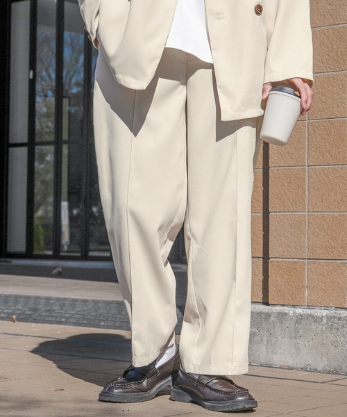 PairPair（ペアペア）の「ストレートワイドパンツ(セットアップ/リンクアイテム)（その他パンツ・メンズ・アイボリー/グレイッシュブルー・FREE）」の2枚目の写真