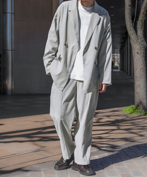 PairPair（ペアペア）の「ストレートワイドパンツ(セットアップ/リンクアイテム)（その他パンツ・メンズ・アイボリー/グレイッシュブルー・FREE）」の15枚目の写真