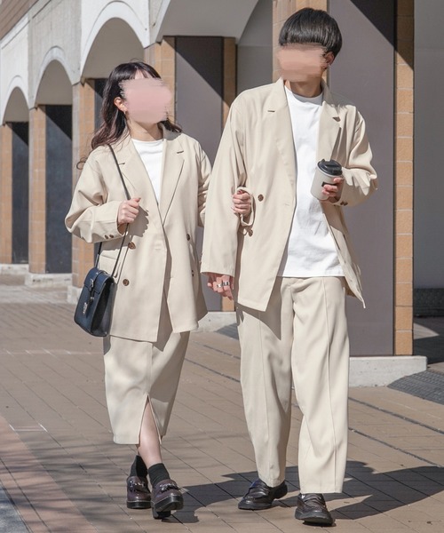 PairPair（ペアペア）の「ストレートワイドパンツ(セットアップ/リンクアイテム)（その他パンツ・メンズ・アイボリー/グレイッシュブルー・FREE）」の7枚目の写真