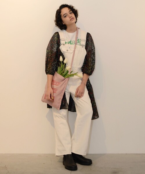 FREAK'S STORE（フリークスストア）の「parterre/パルテール GARDEN柄ティアードワンピース（ワンピース・レディース・ブラック/グレー・ﾌﾘ-）」の4枚目の写真