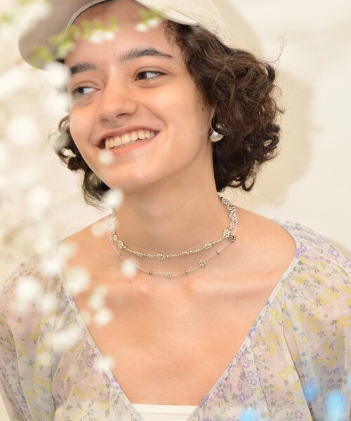 FREAK'S STORE（フリークスストア）の「parterre/パルテール GARDEN柄ティアードワンピース（ワンピース・レディース・ブラック/グレー・ﾌﾘ-）」の6枚目の写真