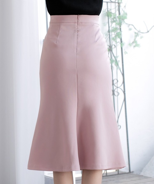 Julia Boutique（ジュリアブティック）の「ダブルボタンマーメイドスカート/21022（スカート・レディース・ホワイト/ブラック/ピンク/ベージュ/ボルドー/ネイビー・ONE）」の21枚目の写真