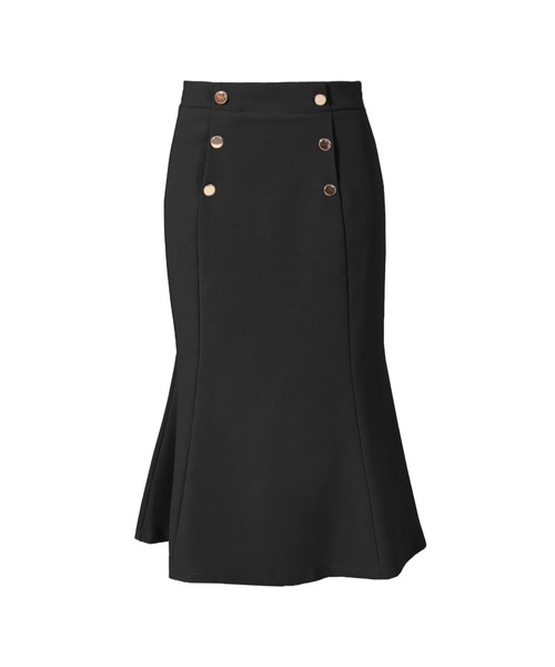 Julia Boutique（ジュリアブティック）の「ダブルボタンマーメイドスカート/21022（スカート・レディース・ホワイト/ブラック/ピンク/ベージュ/ボルドー/ネイビー・ONE）」の22枚目の写真